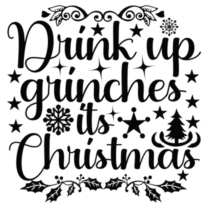 Christmas (Black) Sublimation 11" Transfers (2pk)