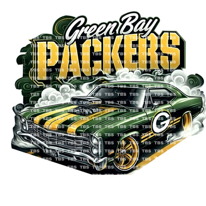 FOOTBALL & CARS DIE-CUT ADHESIVE VINYL DECAL