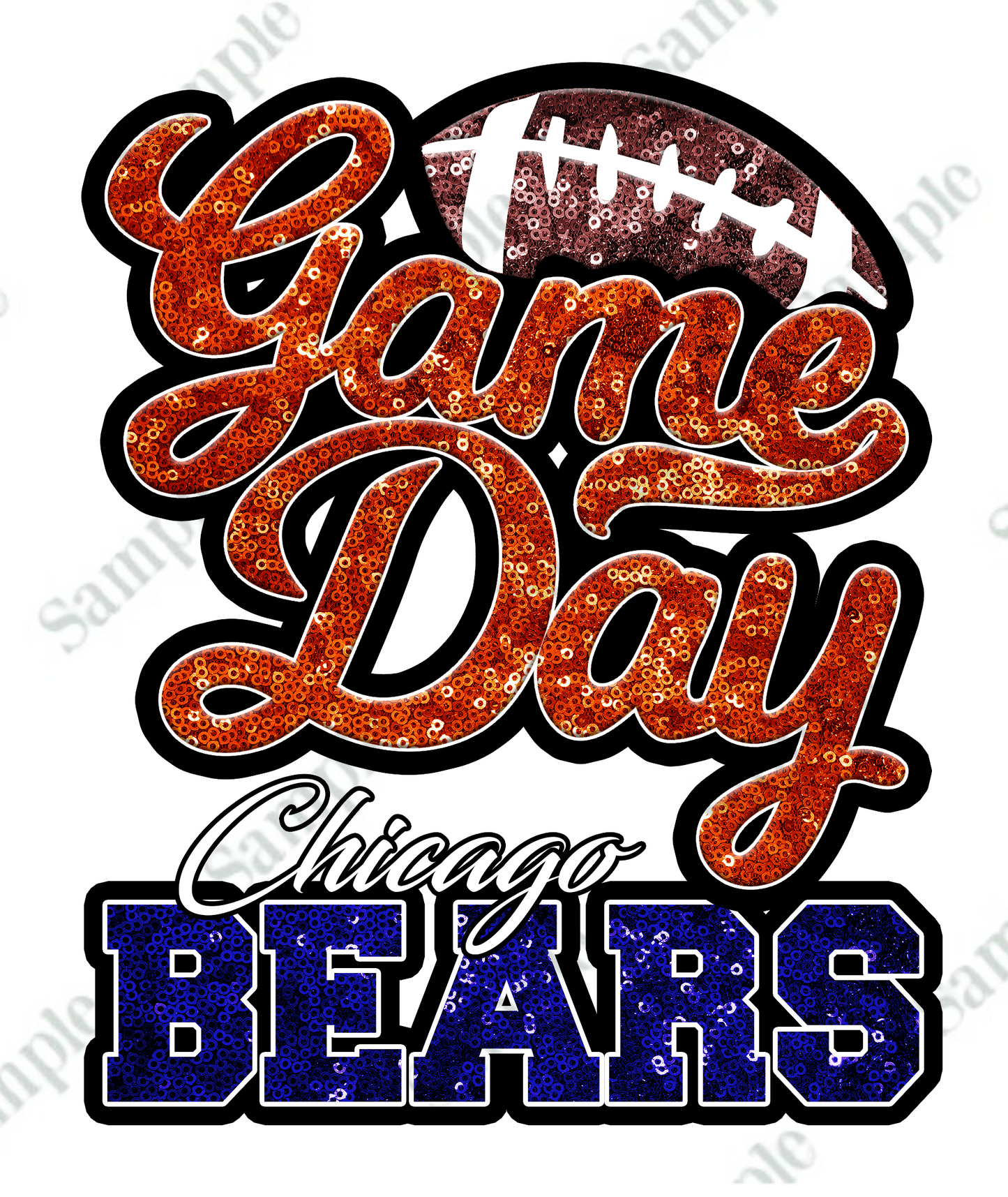 Game Day FOOTBALL T-SHIRT TRANSFERS (DTF or SUBLIMATION)