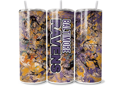 SPLATTAFLAGE FOOTBALL SUBLIMATION TUMBLER WRAPS For 20oz Tumblers