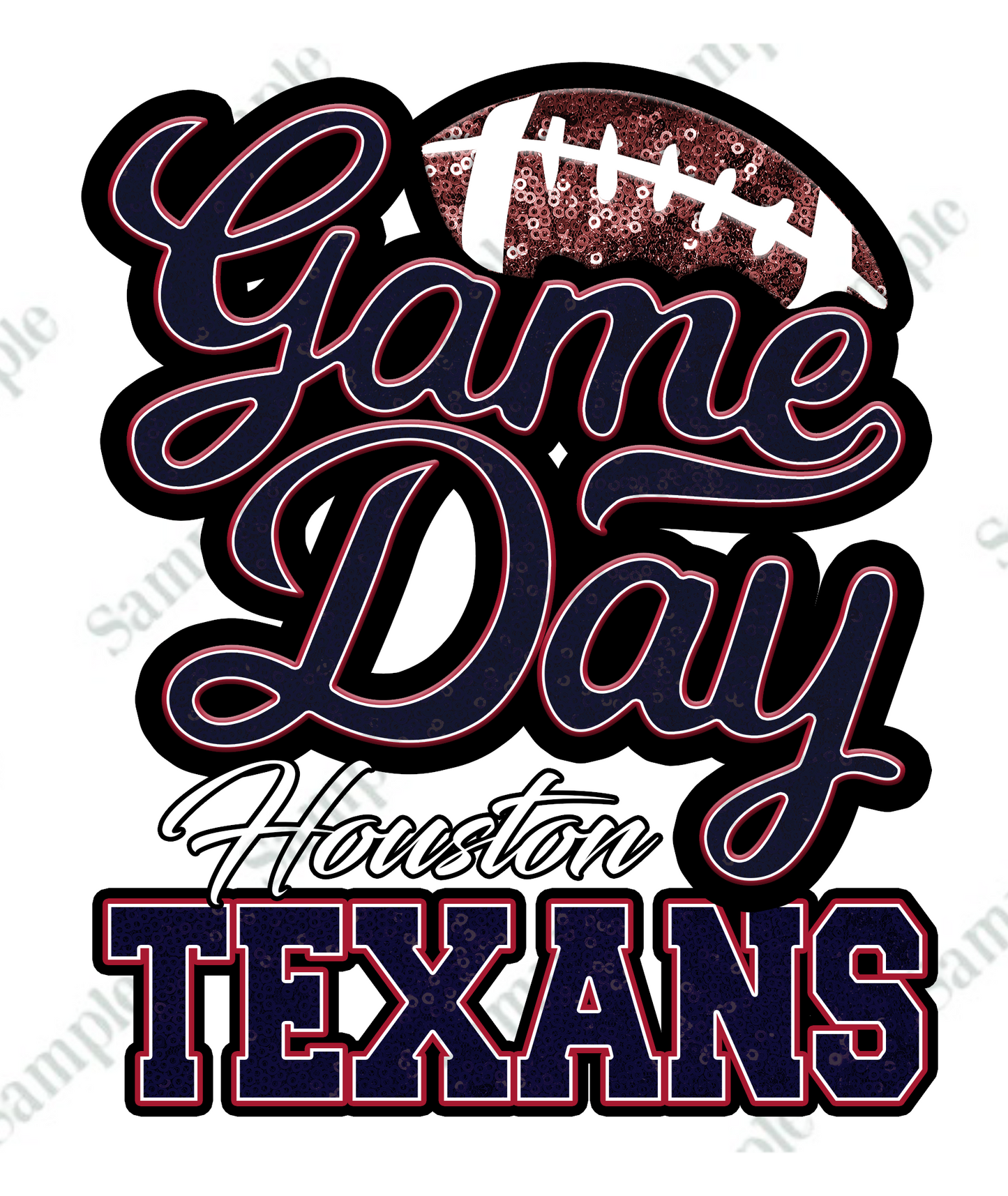 Game Day FOOTBALL T-SHIRT TRANSFERS (DTF or SUBLIMATION)