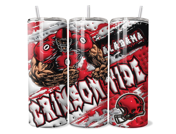 COLLEGE FOOTBALL SUBLIMATION TUMBLER WRAPS  for 20oz Tumblers