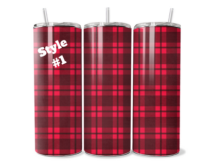 Plaid TUMBLER WRAPS (2pks)