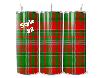 Plaid TUMBLER WRAPS (2pks)