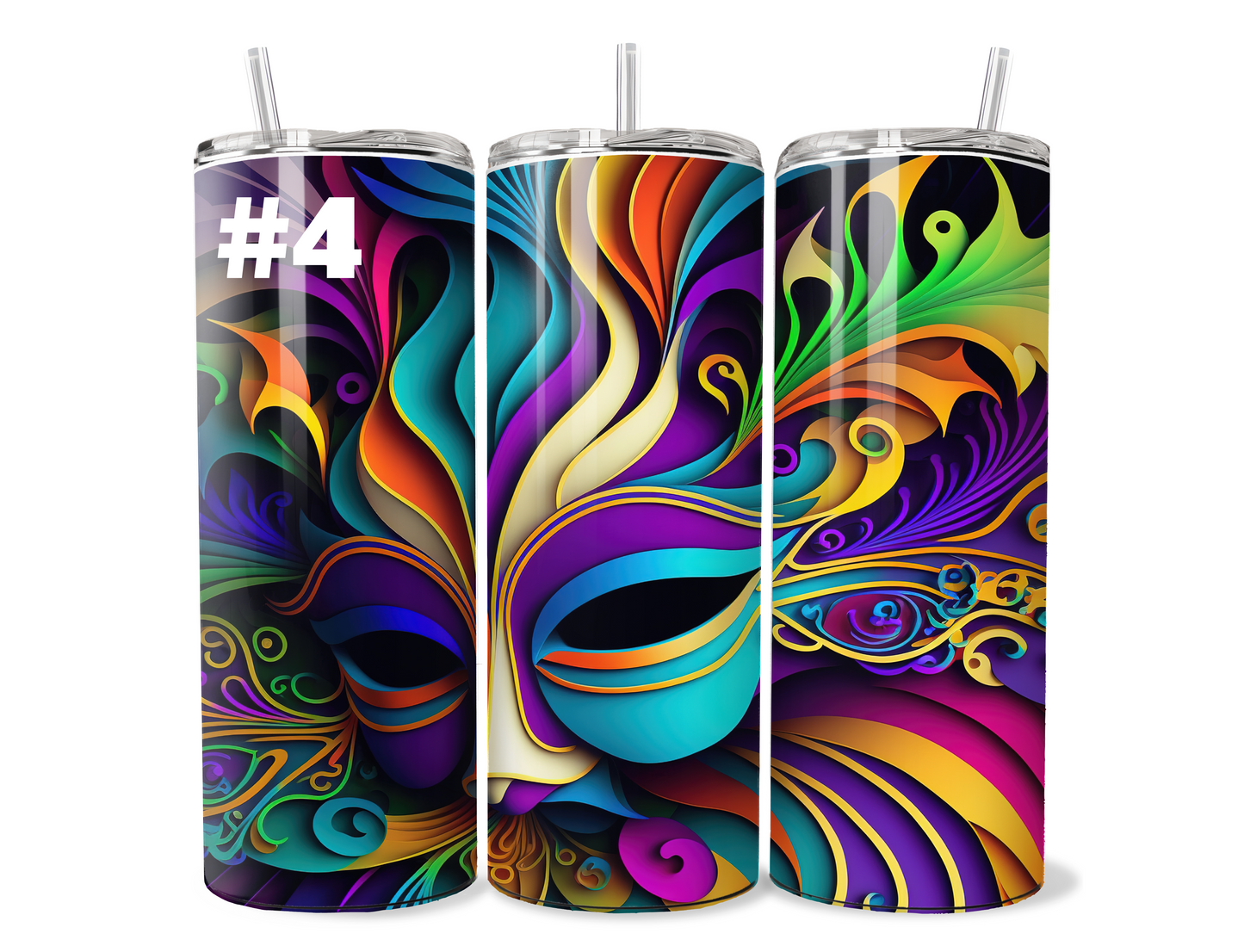 $2 Tuesday ONLY - Mardi Gras Sublimation Tumbler Wraps