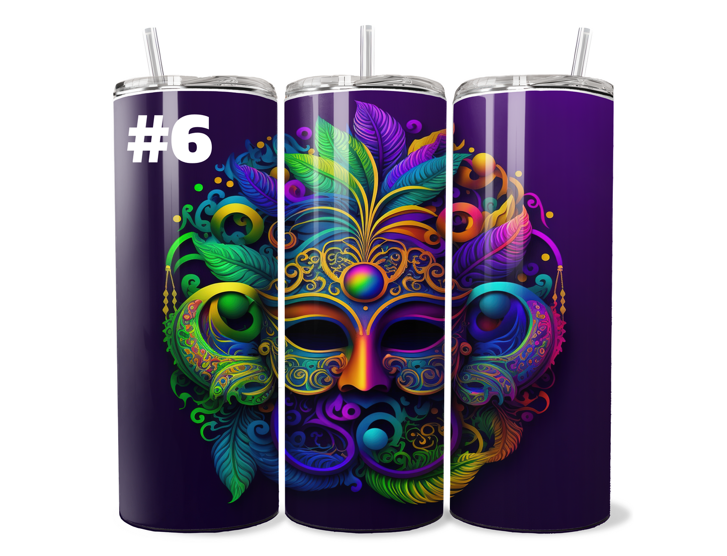 $2 Tuesday ONLY - Mardi Gras Sublimation Tumbler Wraps