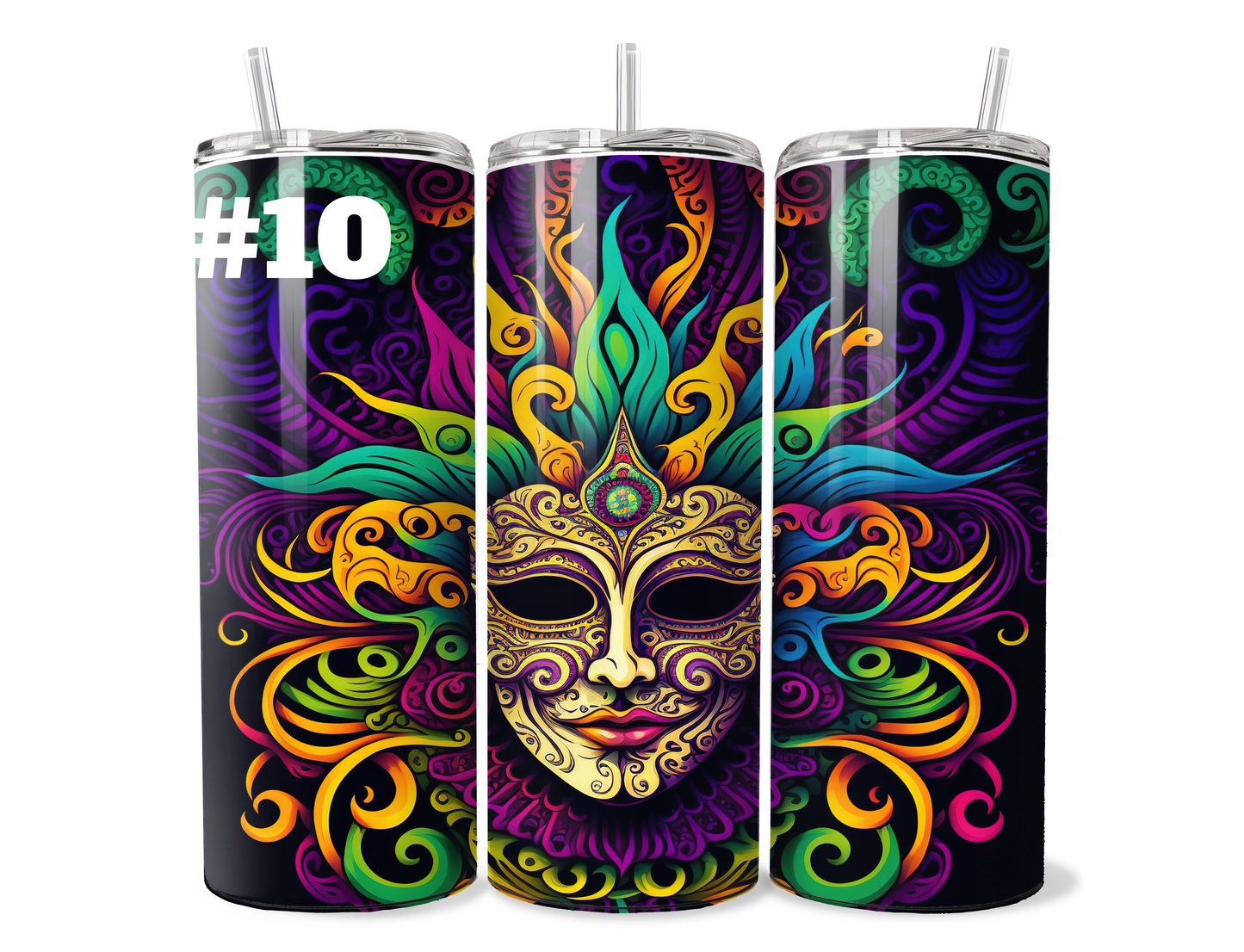 $2 Tuesday ONLY - Mardi Gras Sublimation Tumbler Wraps