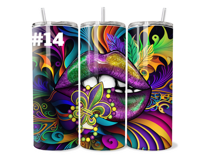 $2 Tuesday ONLY - Mardi Gras Sublimation Tumbler Wraps