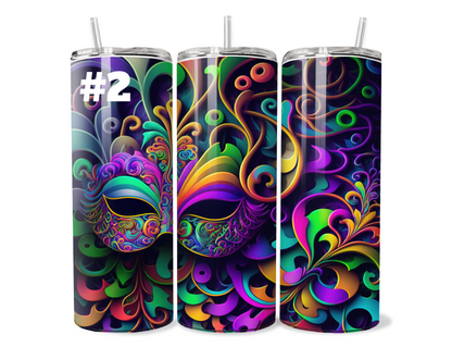 $2 Tuesday ONLY - Mardi Gras Sublimation Tumbler Wraps