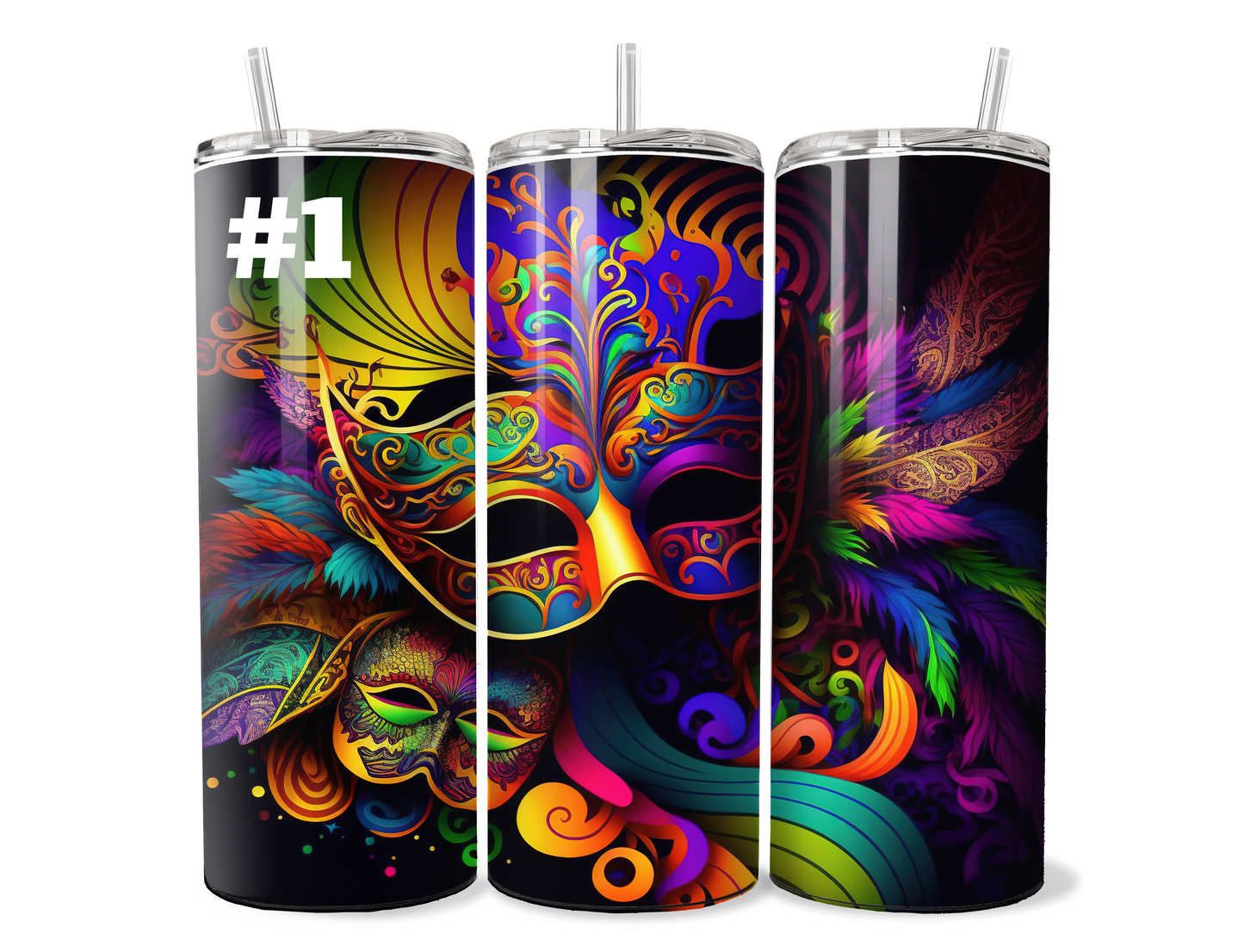 $2 Tuesday ONLY - Mardi Gras Sublimation Tumbler Wraps