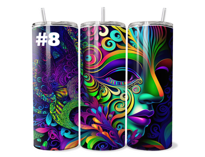 $2 Tuesday ONLY - Mardi Gras Sublimation Tumbler Wraps