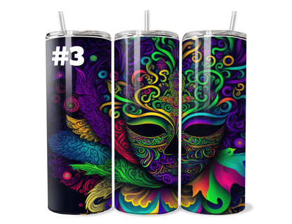 $2 Tuesday ONLY - Mardi Gras Sublimation Tumbler Wraps