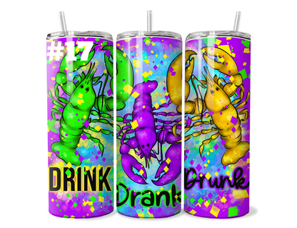 $2 Tuesday ONLY - Mardi Gras Sublimation Tumbler Wraps