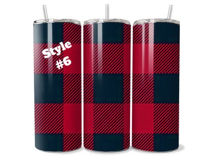 Plaid TUMBLER WRAPS (2pks)