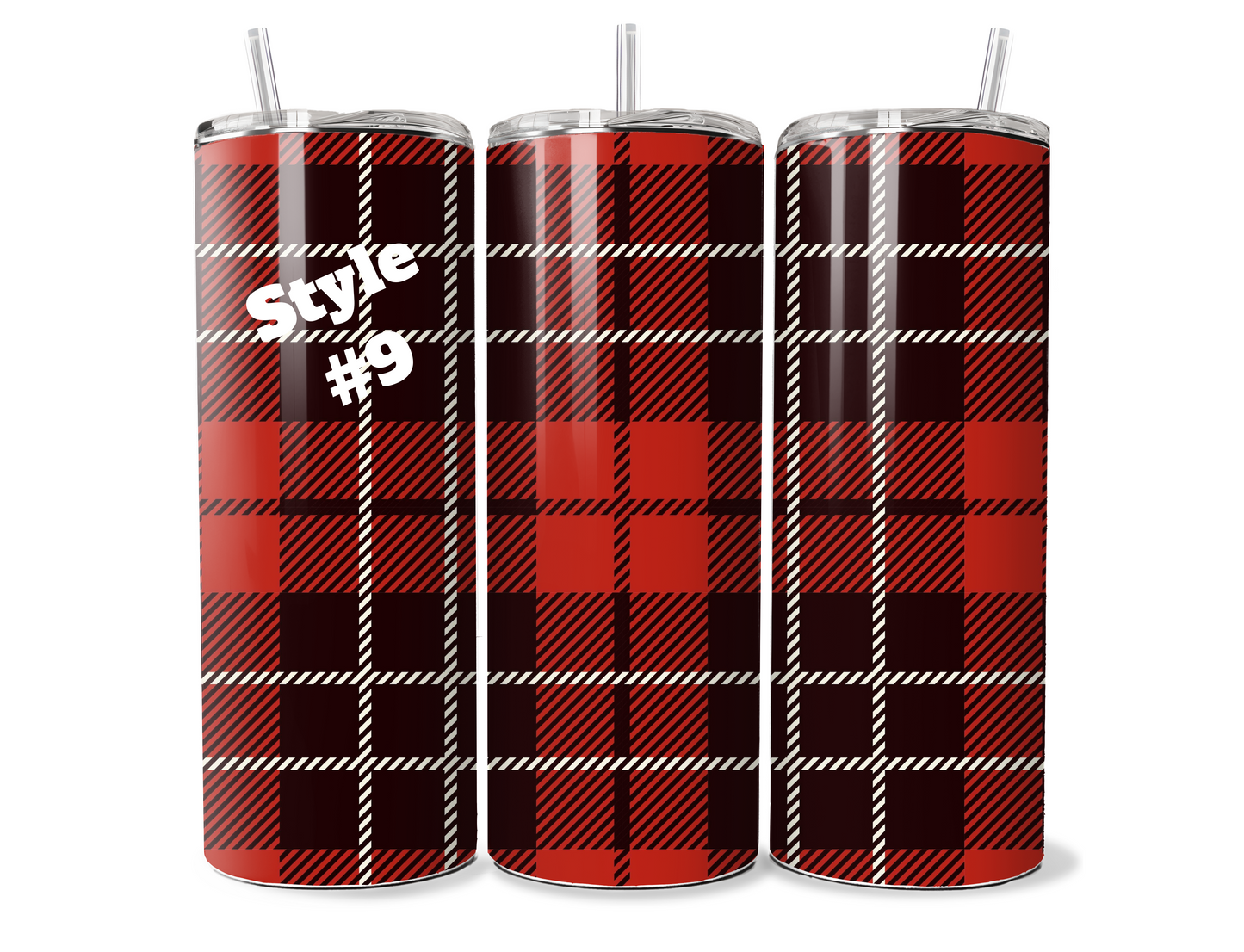 Plaid TUMBLER WRAPS (2pks)