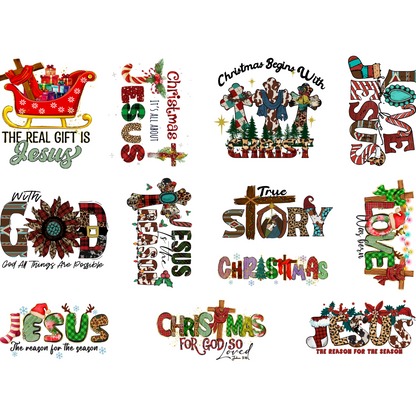 Reason for the Season 11" Christmas Sublimation Transfers (2pk)