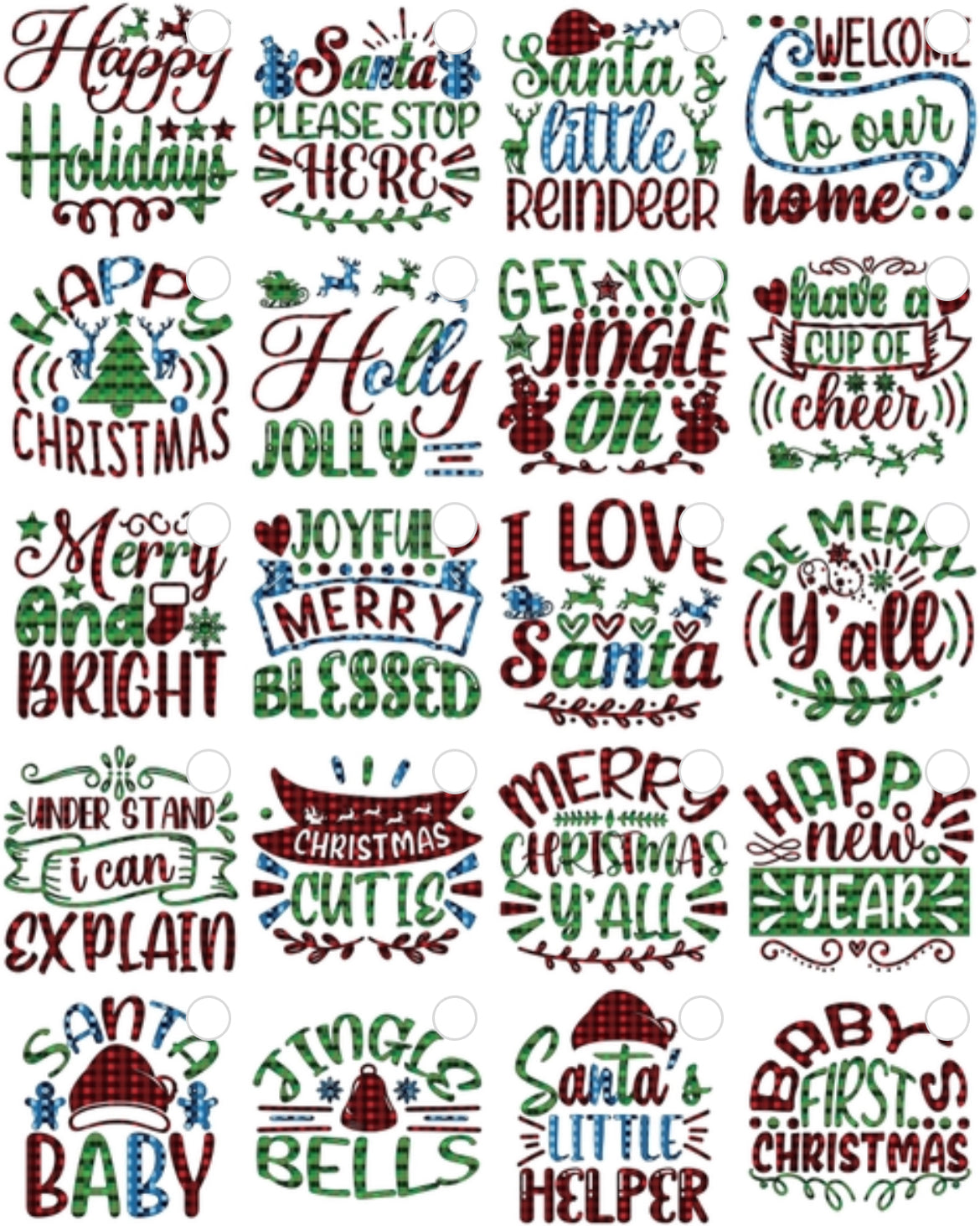 Christmas Sublimation 11" Transfers (2pk)