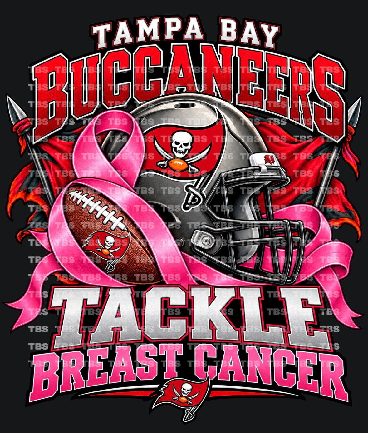 BREAST CANCER AWARENESS FOOTBALL (SUBLIMATION) - WHOLESALE