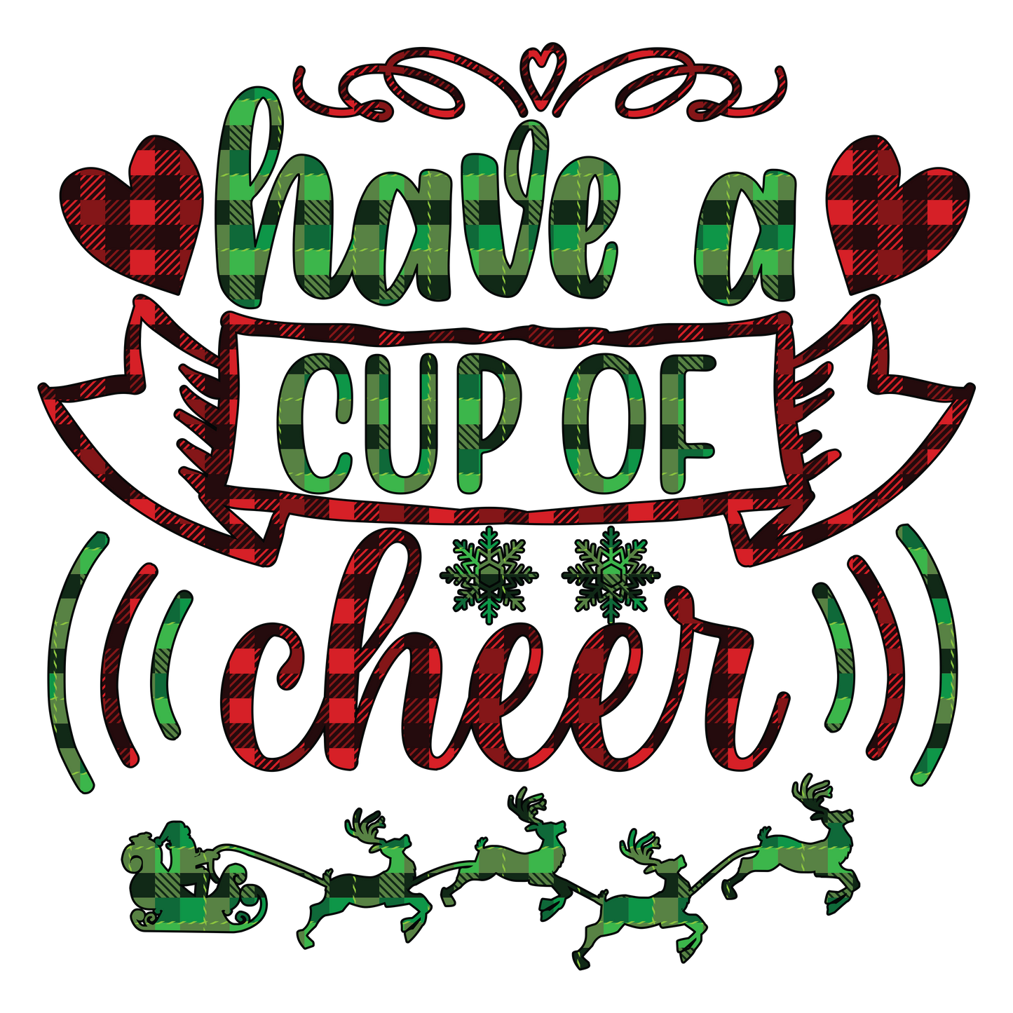 Festive Christmas Sublimation 6", 8" or 11" Transfers (2pk)