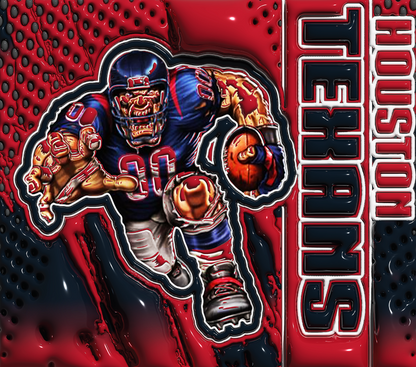 PRE-MADE ADHESIVE TRAY TABLE PRINTS (20" X 15.25") - FOOTBALL (3D MASCOT)