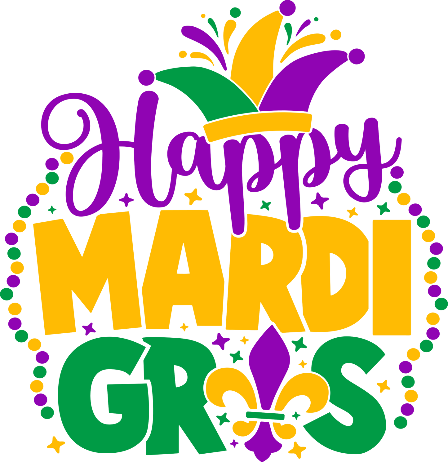 $2 Tuesday ONLY - Mardi Gras Sublimation Transfers