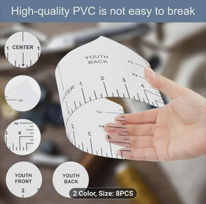 8pc T-Shirt Ruler Guide