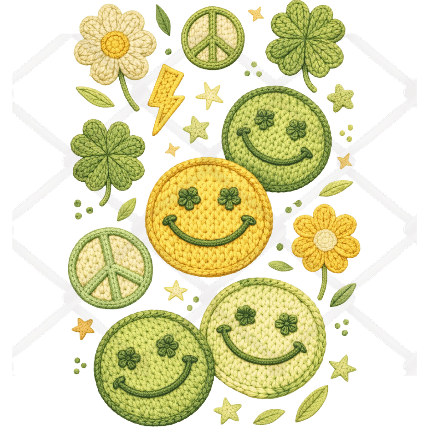 Faux Yarn St. Patricks Day SINGLE Sublimation Transfers