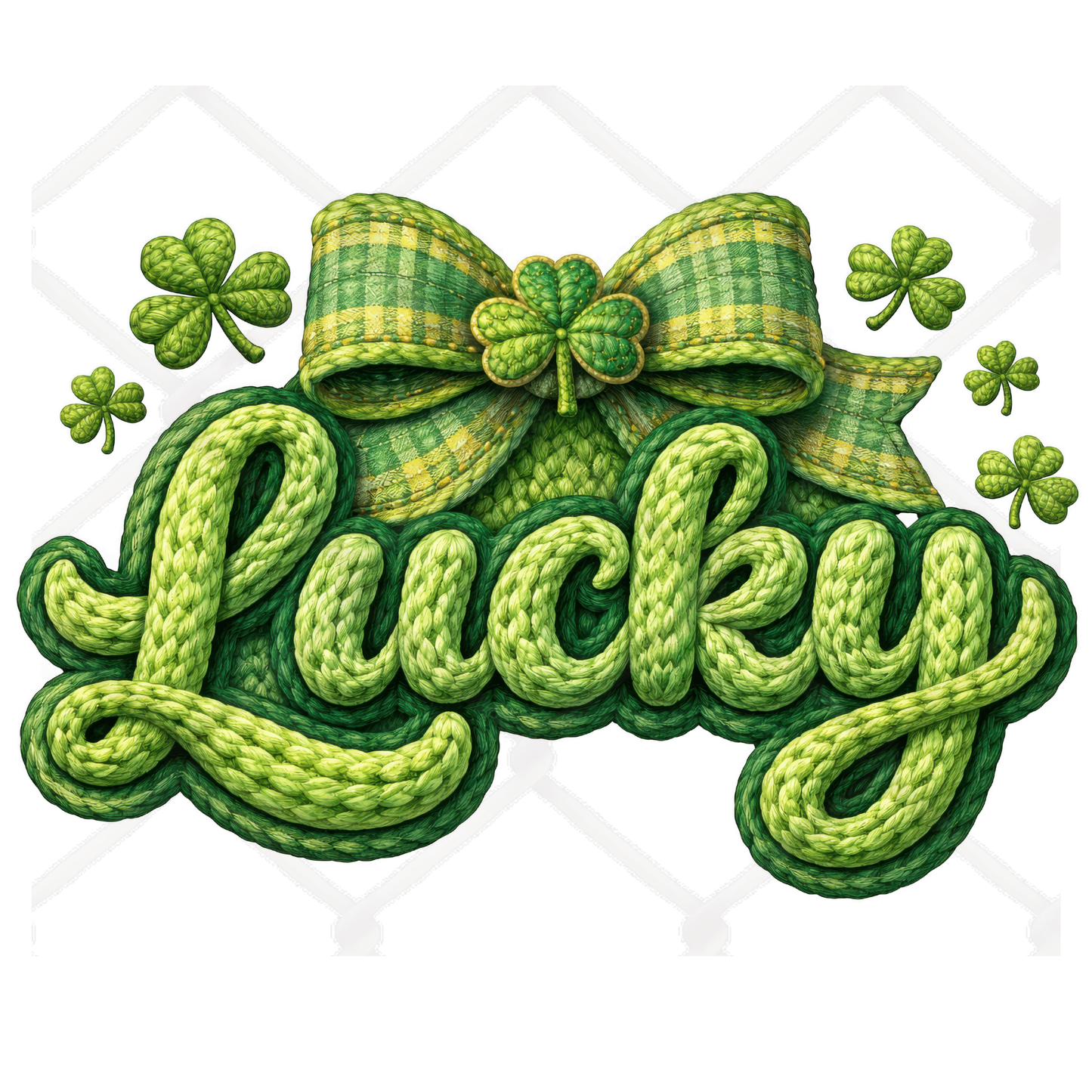 Faux Yarn St. Patricks Day SINGLE Sublimation Transfers