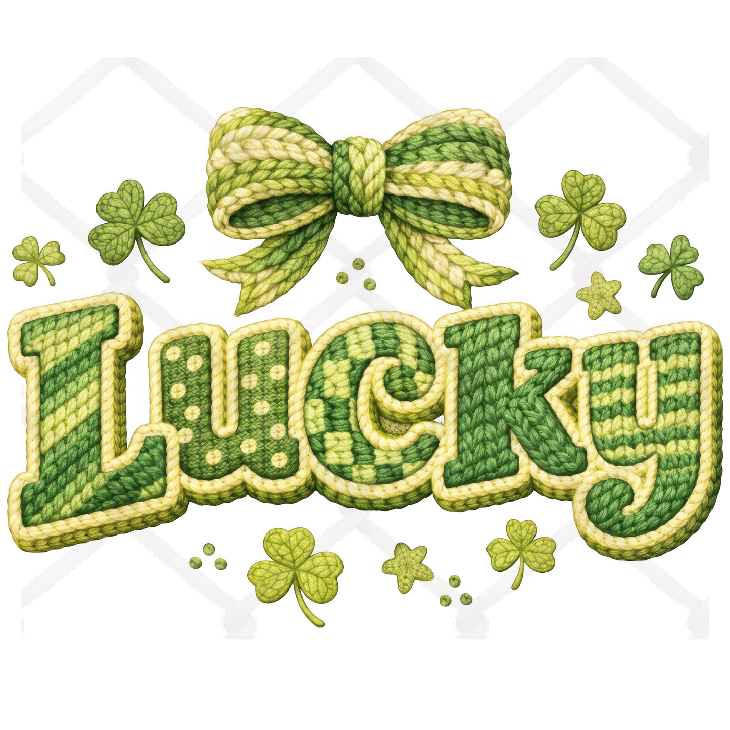 Faux Yarn St. Patricks Day SINGLE Sublimation Transfers