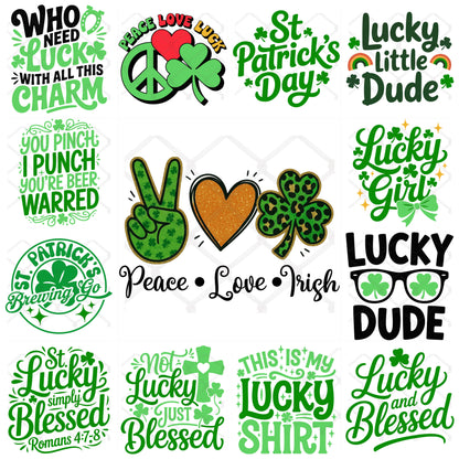 St. Patricks Day 2 SINGLE Sublimation Transfers