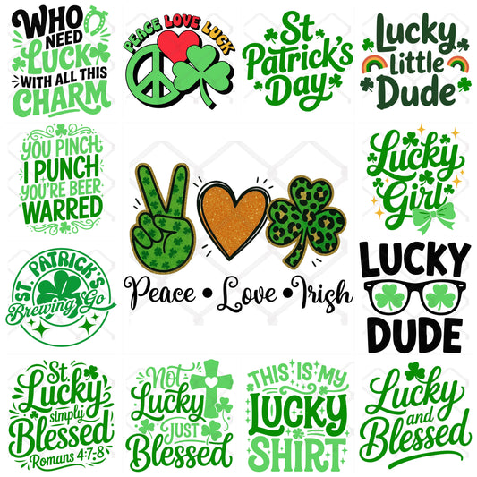 St. Patricks Day 2 SINGLE Sublimation Transfers