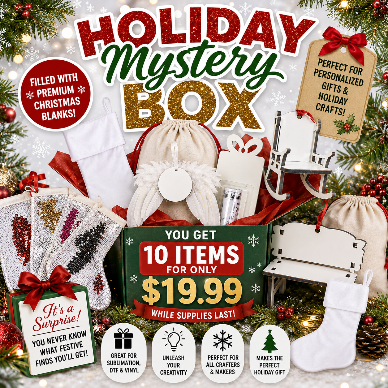 HOLIDAY BLANKS MYSTERY BOX