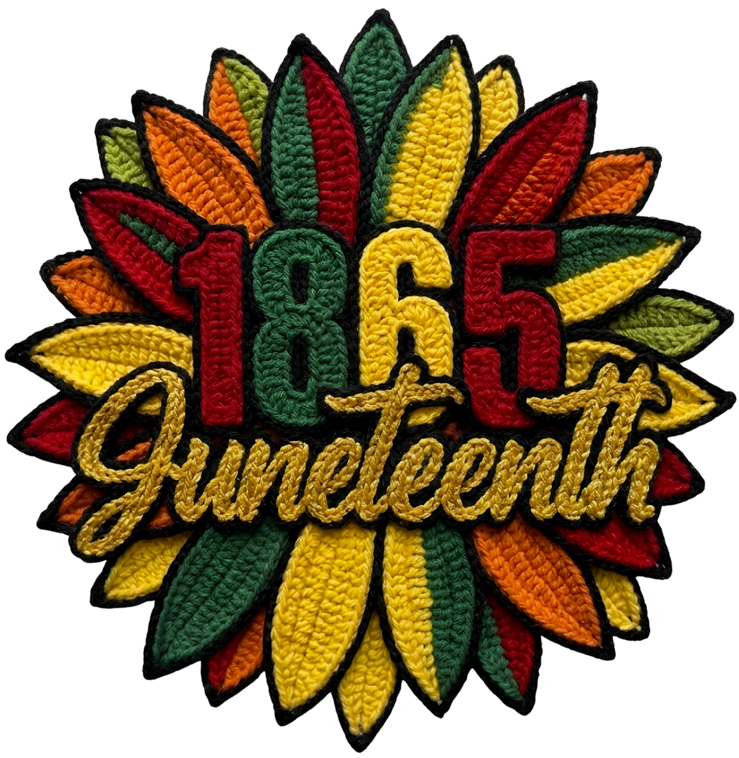 $2 Wholesale - JUNETEENTH FAUX YARN EFFECT SUBLIMATION T-Shirt Transfers