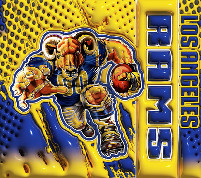 PRE-MADE ADHESIVE TRAY TABLE PRINTS (20" X 15.25") - FOOTBALL (3D MASCOT)