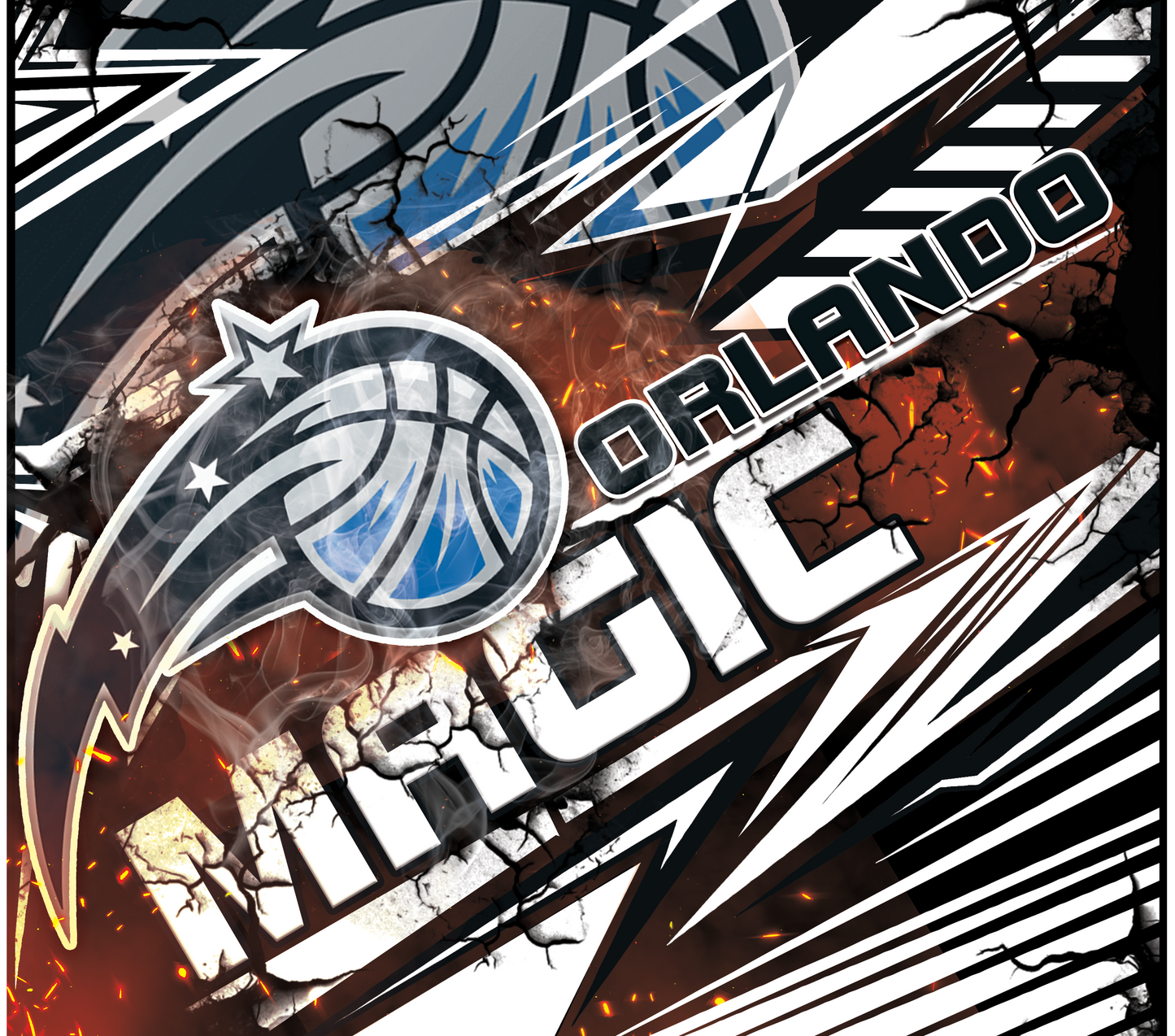 PRE-MADE ADHESIVE TRAY TABLE PRINTS (20" X 16") - BASKETBALL #1