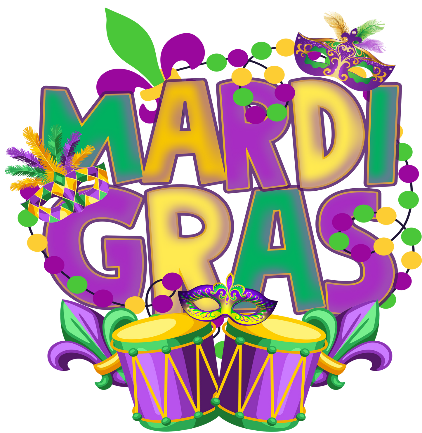 $2 Tuesday ONLY - Mardi Gras Sublimation Transfers