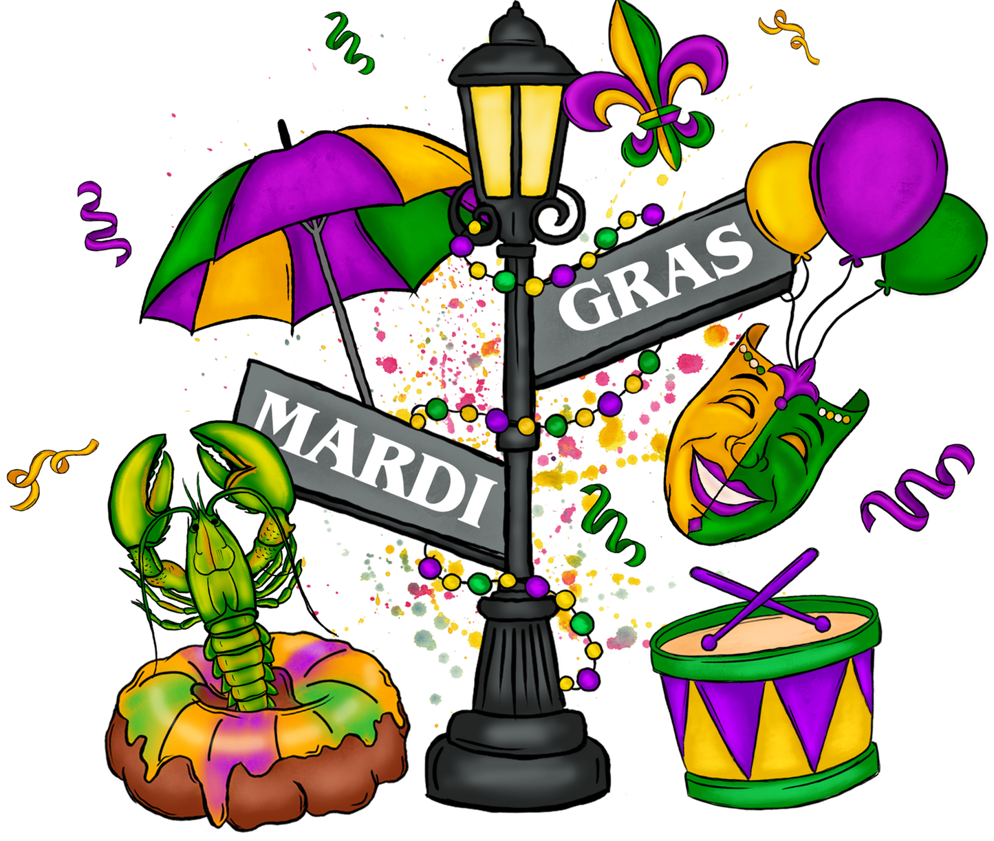 $2 Tuesday ONLY - Mardi Gras Sublimation Transfers