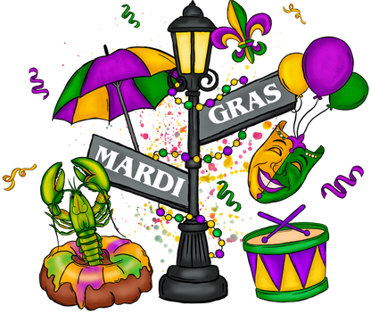 $2 Tuesday ONLY - Mardi Gras Sublimation Transfers