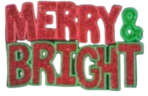 Merry & Bright Sequin Chenille Patch