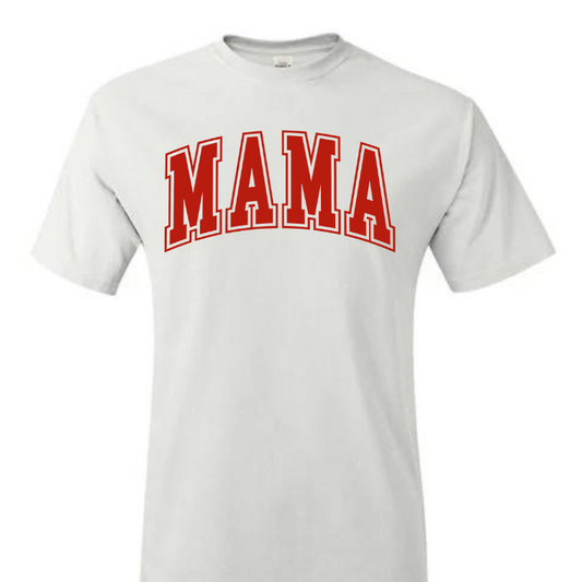 Mama Varsity Red (Screen Print TRANSFER ONLY)