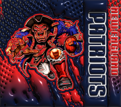 PRE-MADE ADHESIVE TRAY TABLE PRINTS (20" X 15.25") - FOOTBALL (3D MASCOT)