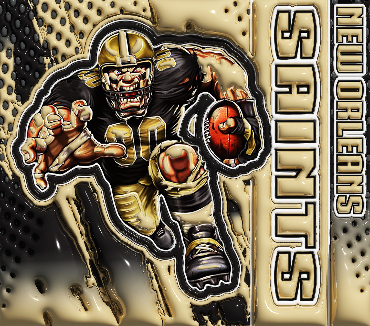 PRE-MADE ADHESIVE TRAY TABLE PRINTS (20" X 15.25") - FOOTBALL (3D MASCOT)