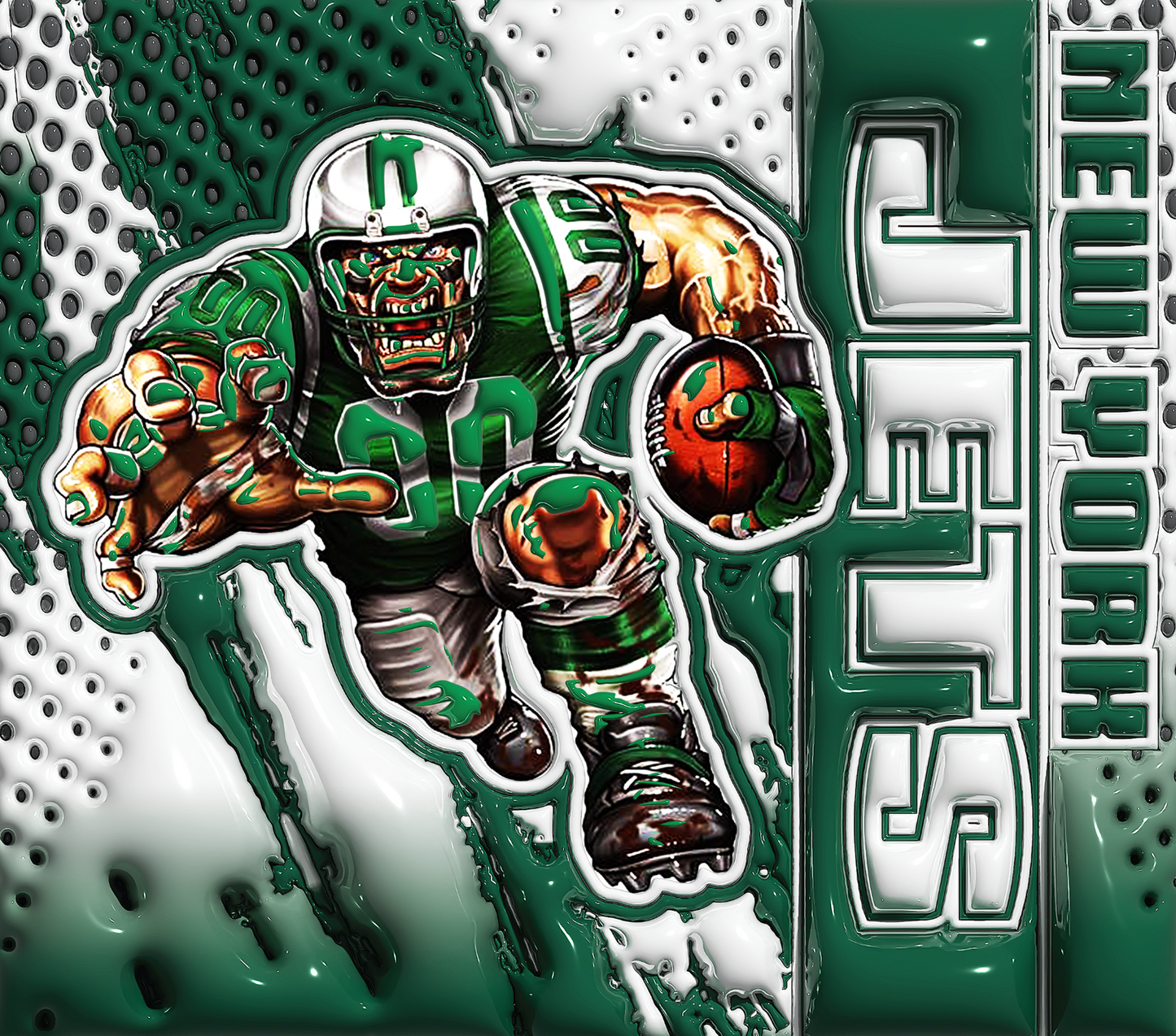PRE-MADE ADHESIVE TRAY TABLE PRINTS (20" X 15.25") - FOOTBALL (3D MASCOT)