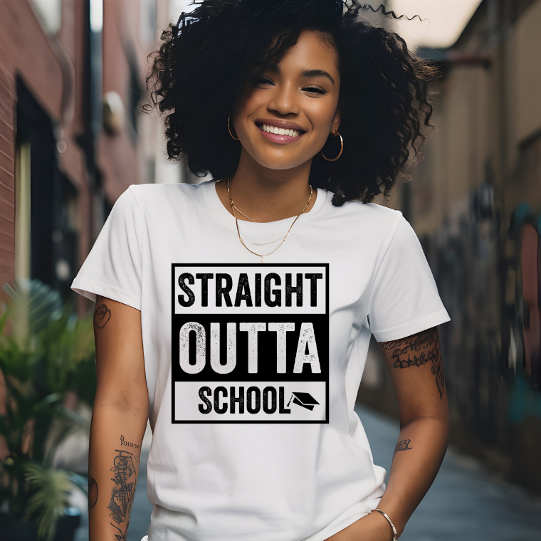 Straight Outta School (Screenprint Transfer)