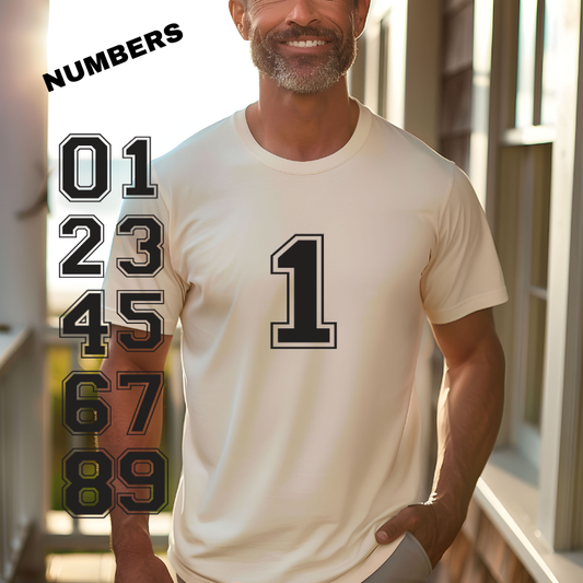 NUMBERS (Screenprint Transfer) 6.25" High