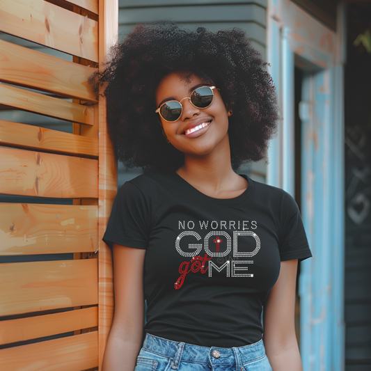 No Worries God Got Me (Rhinestone Transfer)