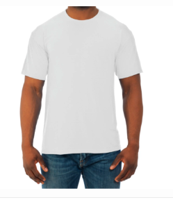(JERZEES 21M) SHORT SLEEVE   100% Polyester Sublimation Ready T-shirts (WHITE)
