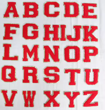 RED Chenille Letter 3"