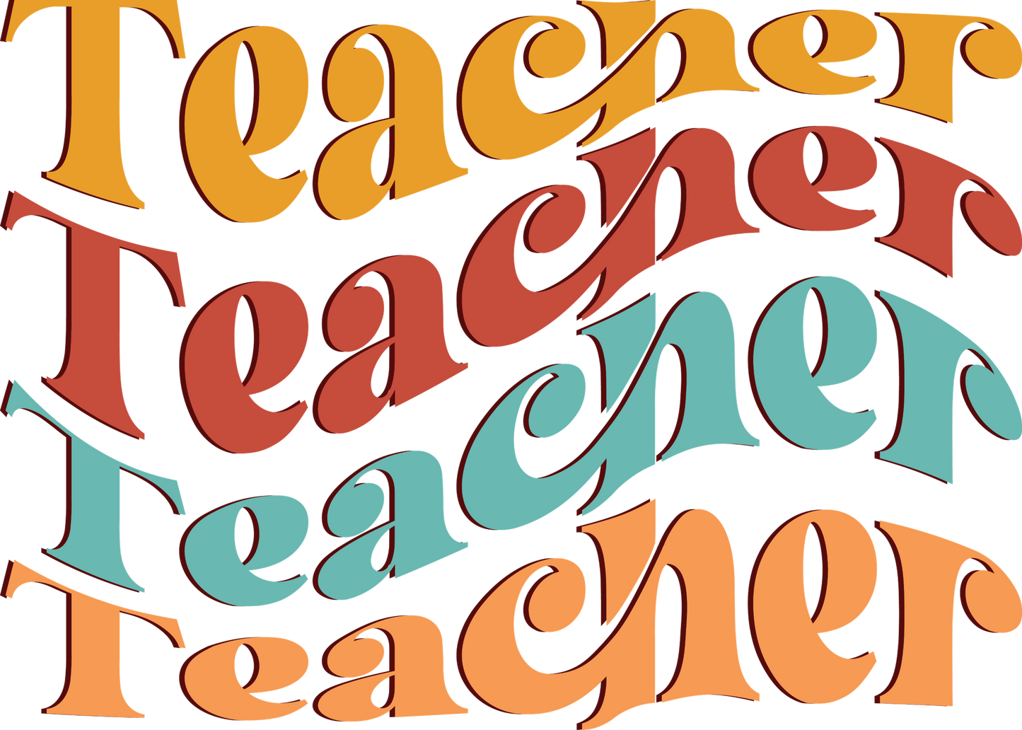 $2 Wholesale - TEACHER T-Shirt Sublimation Transfers