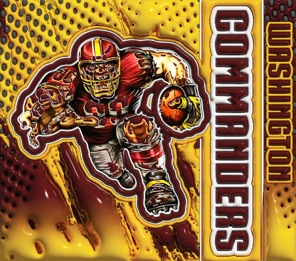 PRE-MADE ADHESIVE TRAY TABLE PRINTS (20" X 15.25") - FOOTBALL (3D MASCOT)